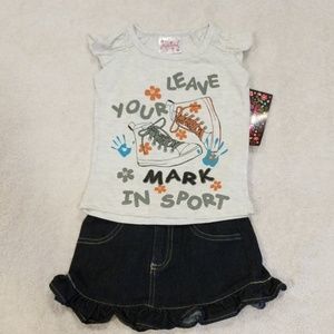 Kid zone girls 2 piece set